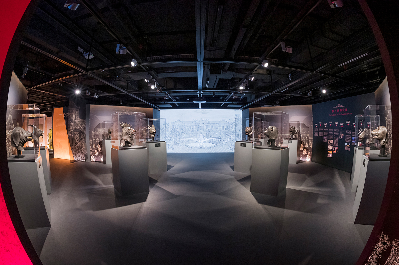 Second phase of “The Grand Gathering of the Century: Zodiac Heads from the Yuanmingyuan and Important Treasures” exhibition featuring a complete set of 12 zodiac head sculptures